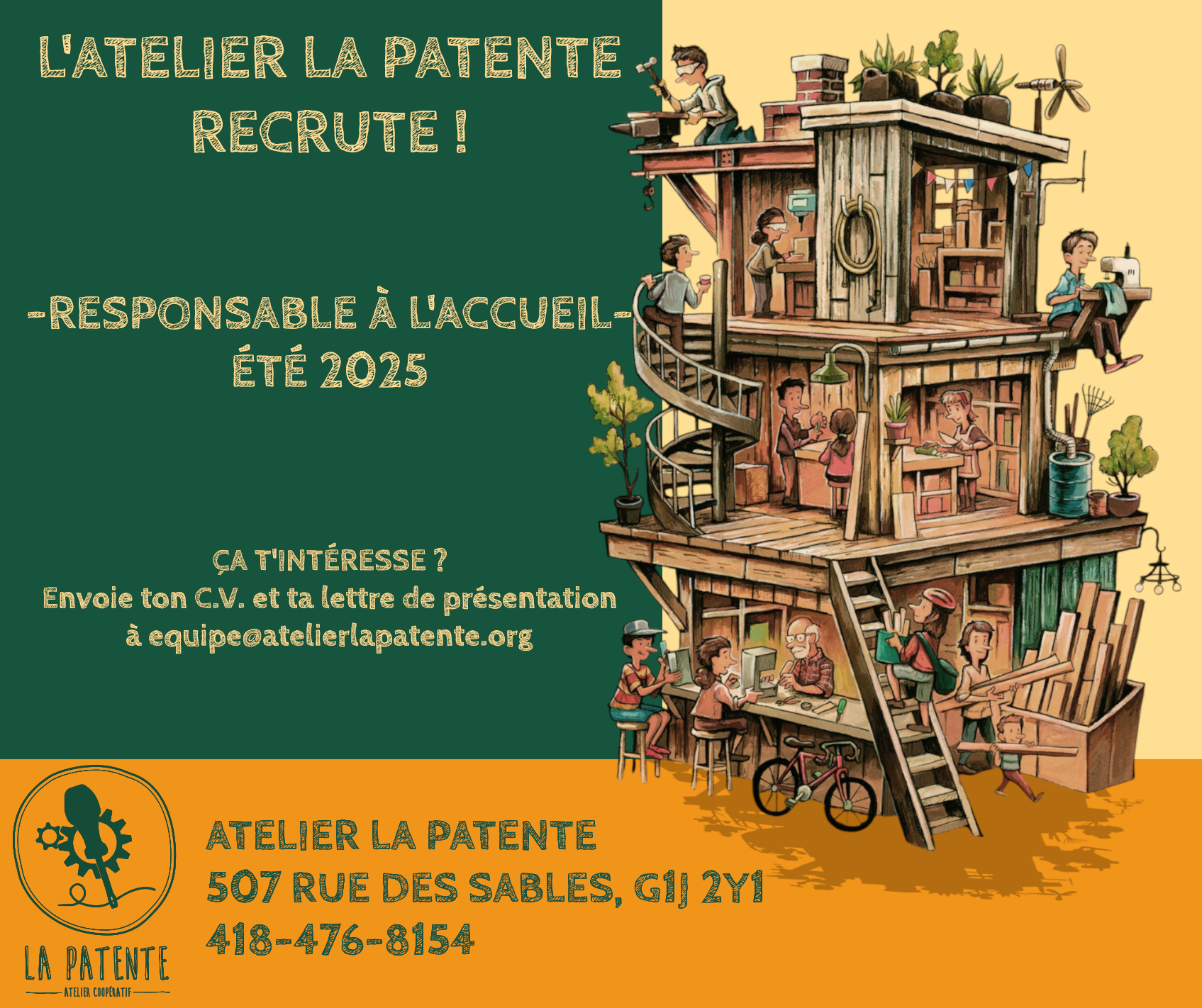 POSTE COMBLÉ – Responsable à l&rsquo;accueil-